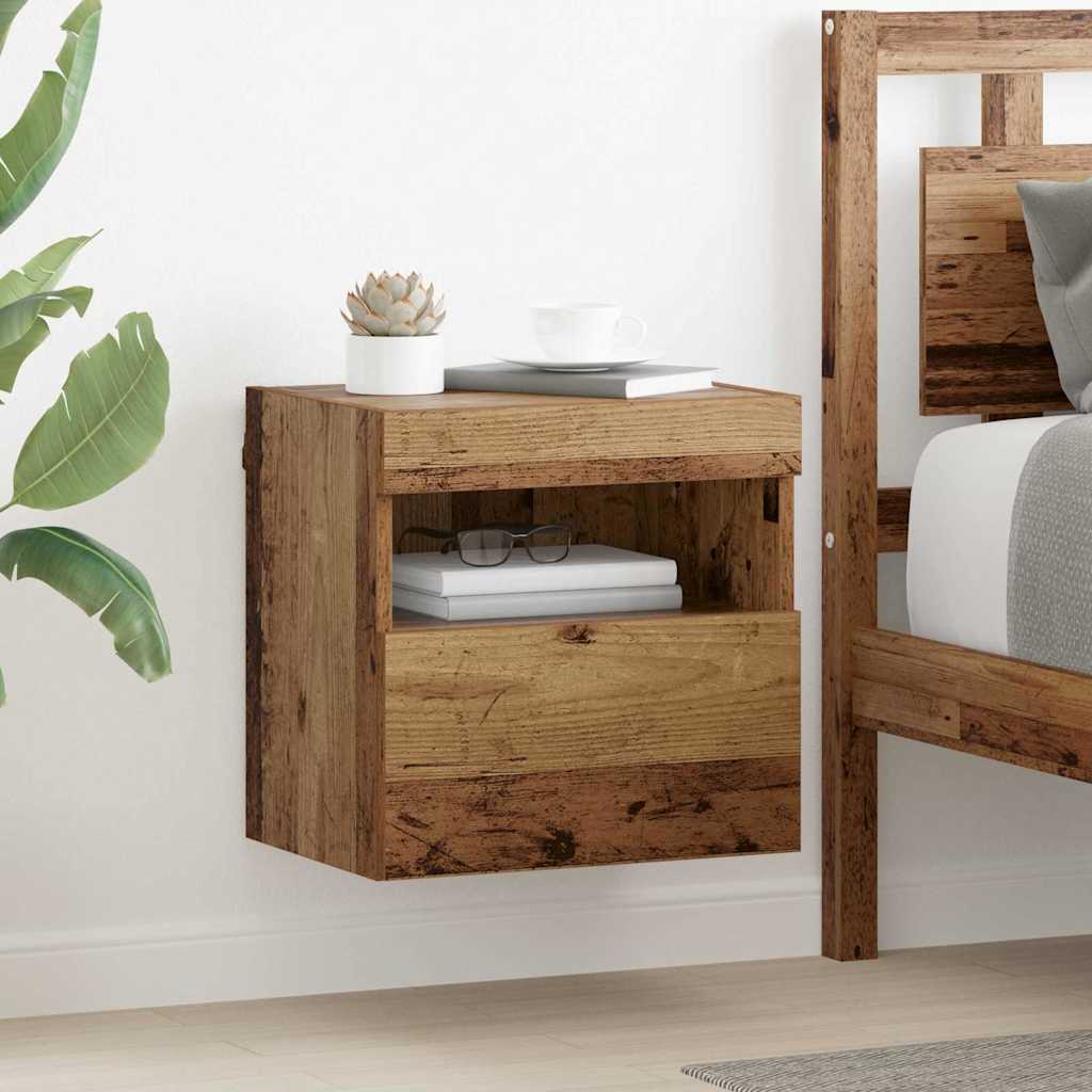 TV Wandkasten 2 pcs Oud Hout 40 x 30 x 40 cm Bewerkt hout is nu te koop bij PeponiXL, paradijselijk wonen!