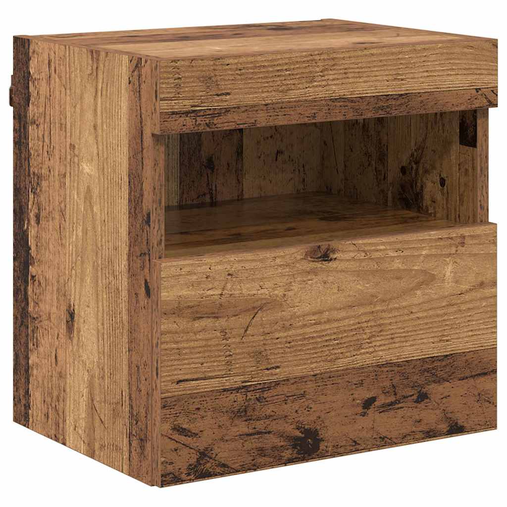 TV Wandkasten 2 pcs Oud Hout 40 x 30 x 40 cm Bewerkt hout is nu te koop bij PeponiXL, paradijselijk wonen!