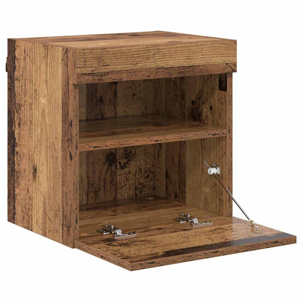 TV Wandkasten 2 pcs Oud Hout 40 x 30 x 40 cm Bewerkt hout is nu te koop bij PeponiXL, paradijselijk wonen!