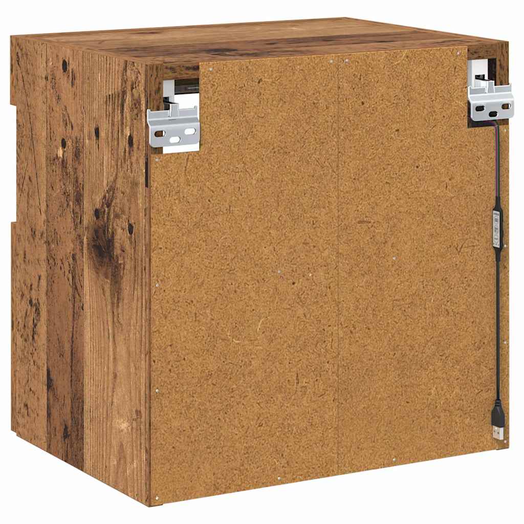 TV Wandkasten 2 pcs Oud Hout 40 x 30 x 40 cm Bewerkt hout is nu te koop bij PeponiXL, paradijselijk wonen!