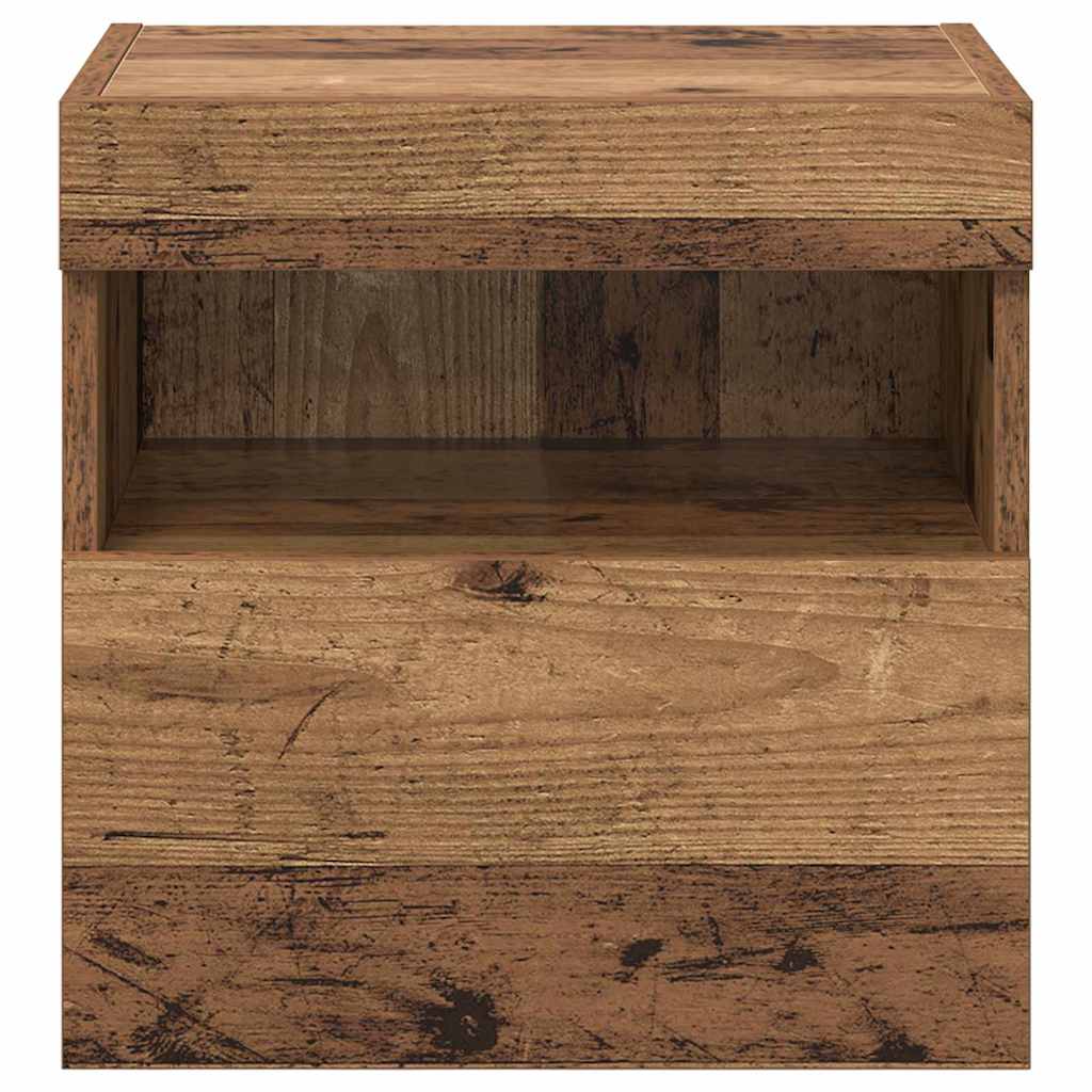 TV Wandkasten 2 pcs Oud Hout 40 x 30 x 40 cm Bewerkt hout is nu te koop bij PeponiXL, paradijselijk wonen!