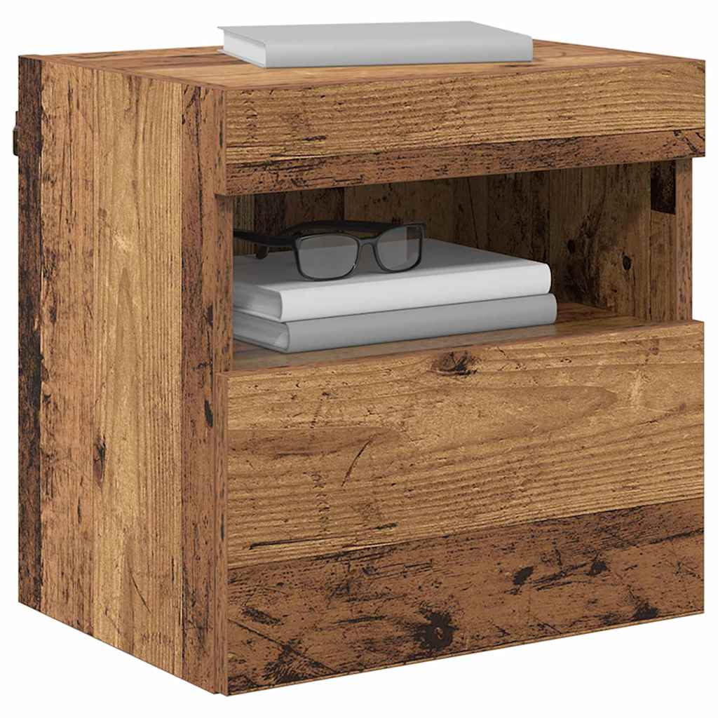 TV Wandkasten 2 pcs Oud Hout 40 x 30 x 40 cm Bewerkt hout is nu te koop bij PeponiXL, paradijselijk wonen!