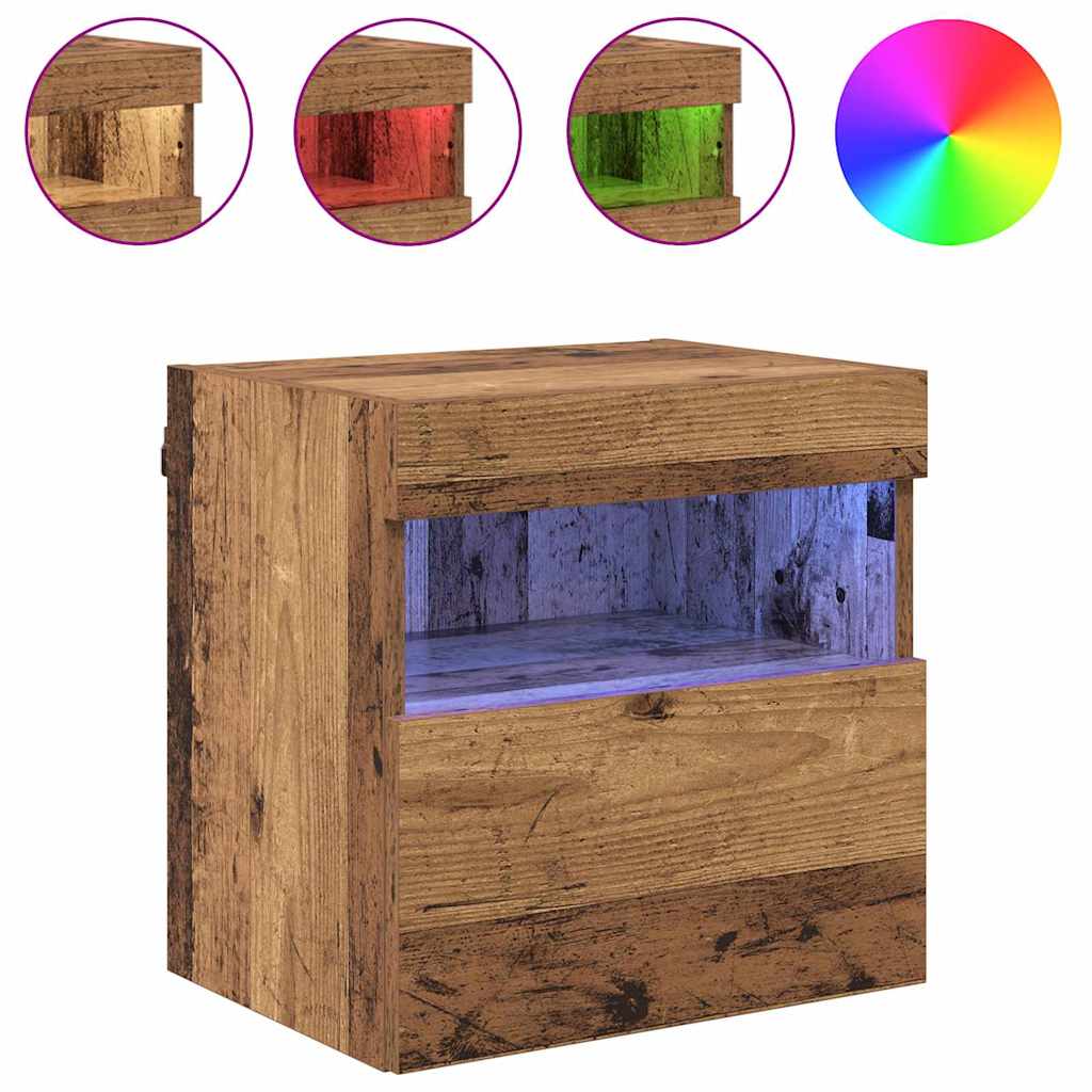 TV Wandkasten 2 pcs Oud Hout 40 x 30 x 40 cm Bewerkt hout is nu te koop bij PeponiXL, paradijselijk wonen!