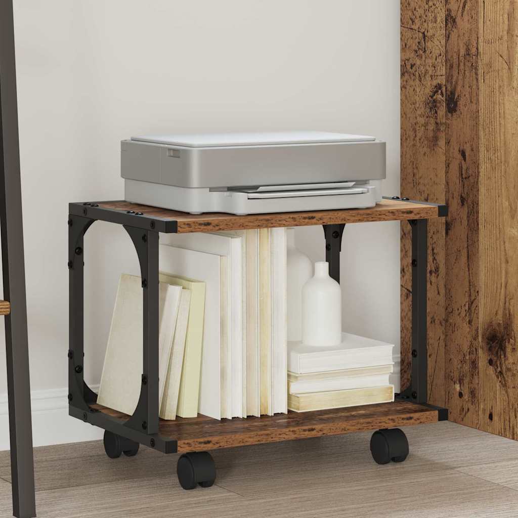 Printerstand Oud Hout 41 x 28 x 33.5 cm Bewerkt hout is nu te koop bij PeponiXL, paradijselijk wonen!