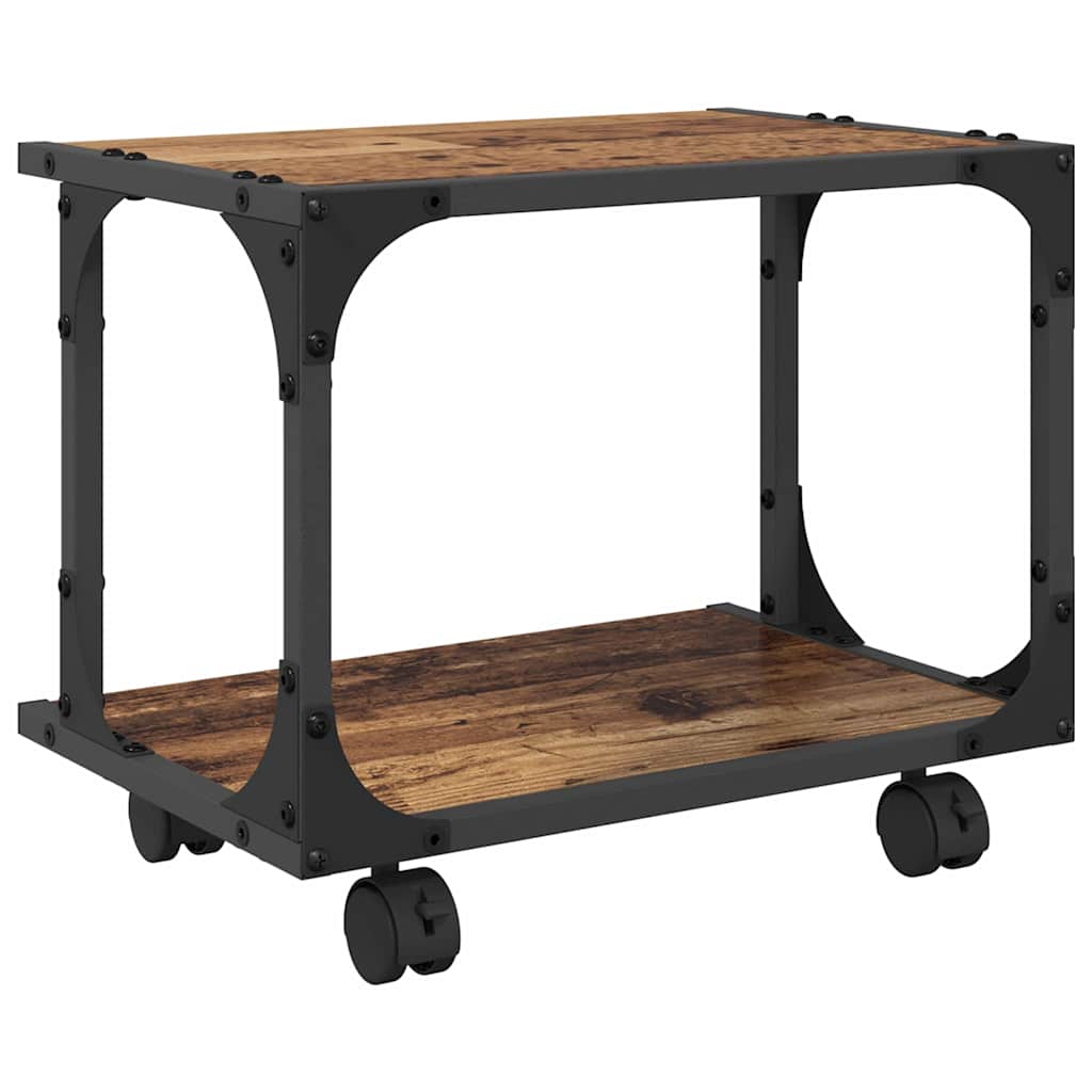 Printerstand Oud Hout 41 x 28 x 33.5 cm Bewerkt hout is nu te koop bij PeponiXL, paradijselijk wonen!