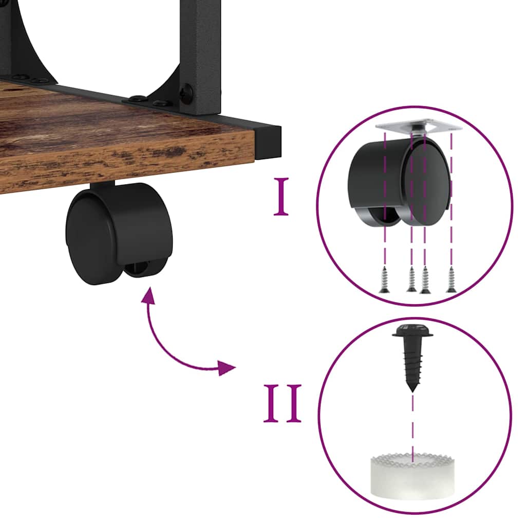 Printerstand Oud Hout 41 x 28 x 33.5 cm Bewerkt hout is nu te koop bij PeponiXL, paradijselijk wonen!