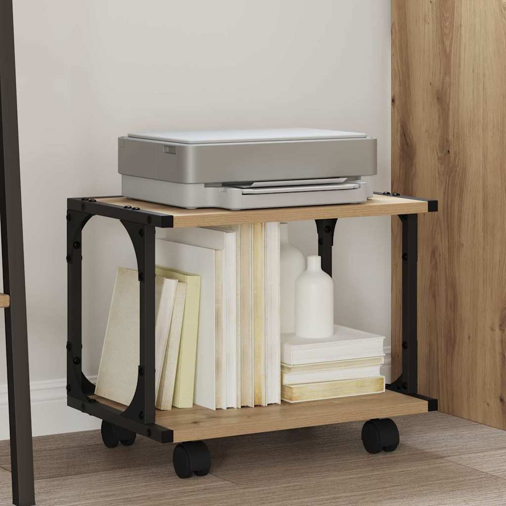 Printerstand Artisan Eiken 41 x 28 x 33.5 cm Bewerkt hout is nu te koop bij PeponiXL, paradijselijk wonen!