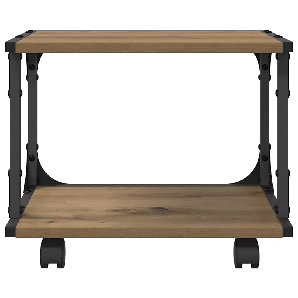 Printerstand Artisan Eiken 41 x 28 x 33.5 cm Bewerkt hout is nu te koop bij PeponiXL, paradijselijk wonen!