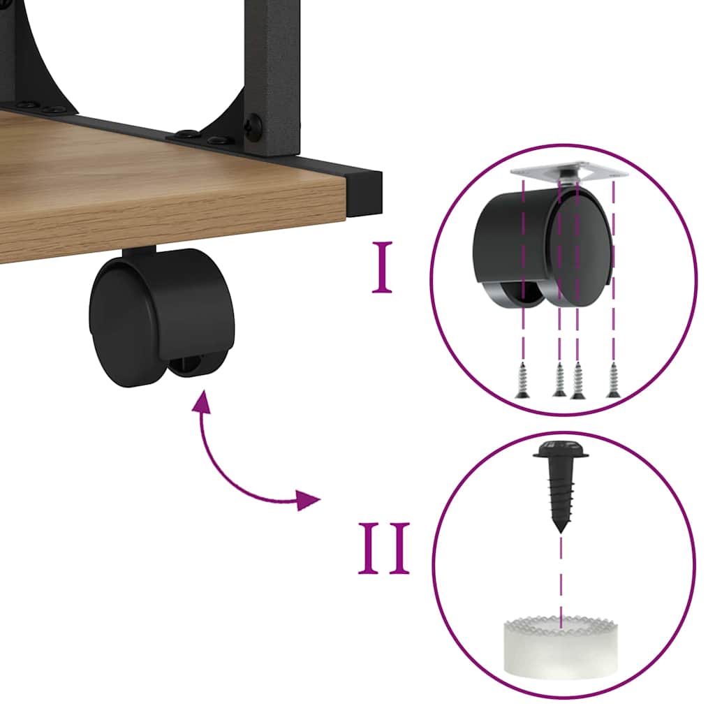 Printerstand Artisan Eiken 41 x 28 x 33.5 cm Bewerkt hout is nu te koop bij PeponiXL, paradijselijk wonen!