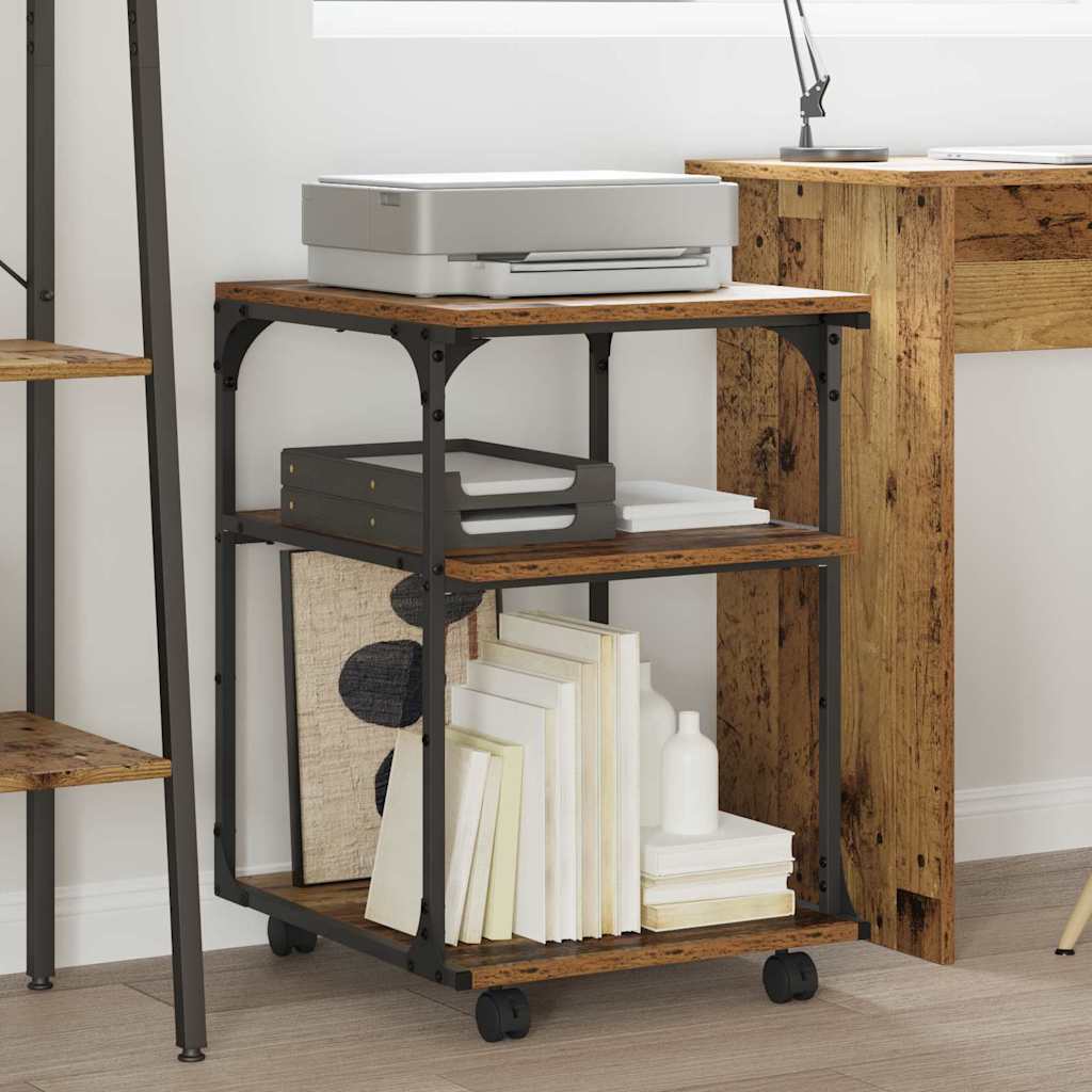 Printerstand Oud Hout 43 x 48 x 64 cm Bewerkt hout is nu te koop bij PeponiXL, paradijselijk wonen!