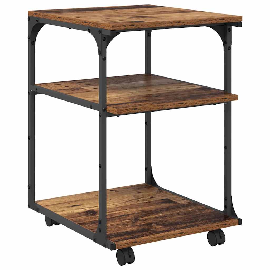 Printerstand Oud Hout 43 x 48 x 64 cm Bewerkt hout is nu te koop bij PeponiXL, paradijselijk wonen!