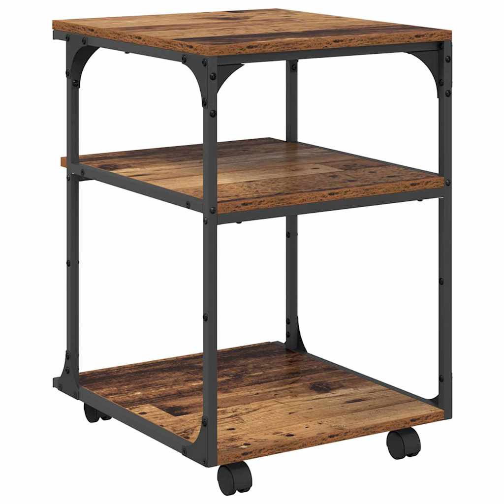 Printerstand Oud Hout 43 x 48 x 64 cm Bewerkt hout is nu te koop bij PeponiXL, paradijselijk wonen!