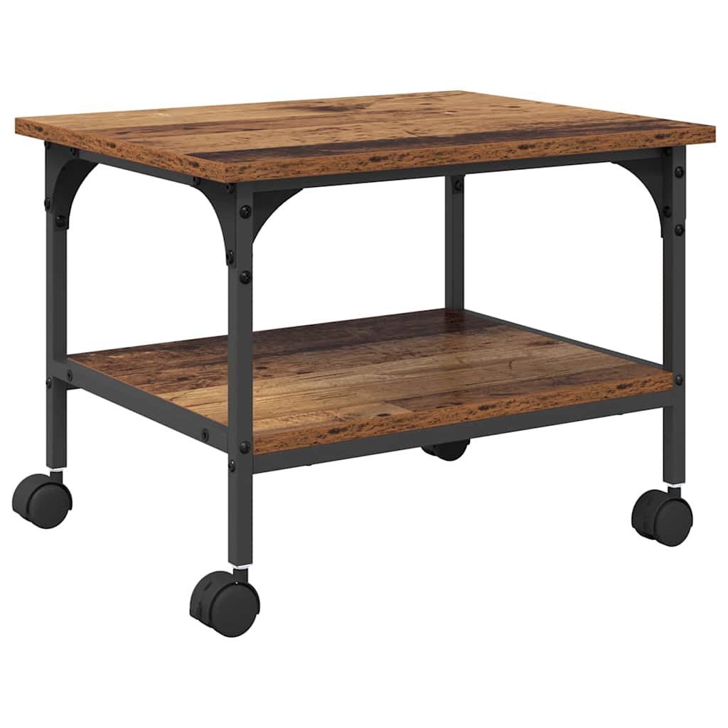 Printerstand Oud Hout 50 x 40 x 38 cm Bewerkt hout is nu te koop bij PeponiXL, paradijselijk wonen!