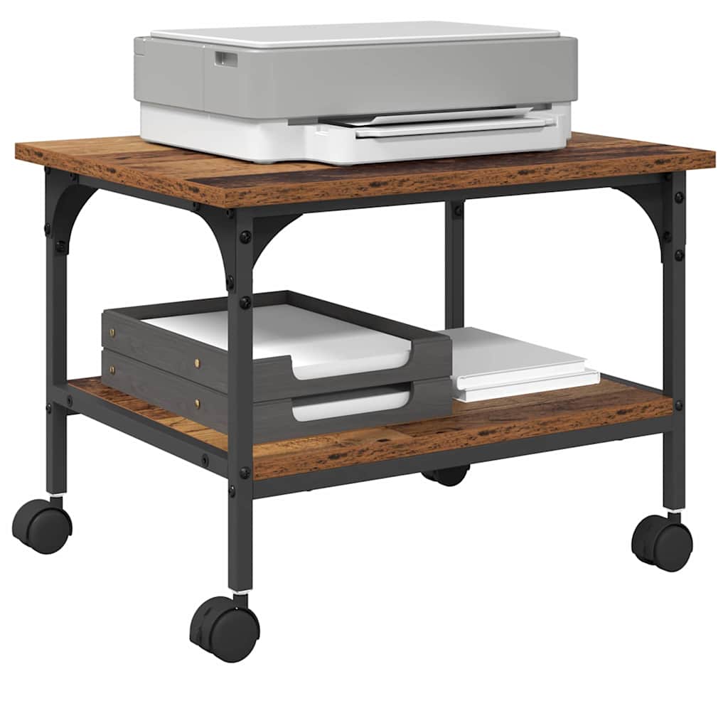 Printerstand Oud Hout 50 x 40 x 38 cm Bewerkt hout is nu te koop bij PeponiXL, paradijselijk wonen!