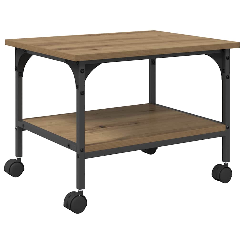 Printerstand Artisan Eiken 50 x 40 x 38 cm Bewerkt hout is nu te koop bij PeponiXL, paradijselijk wonen!