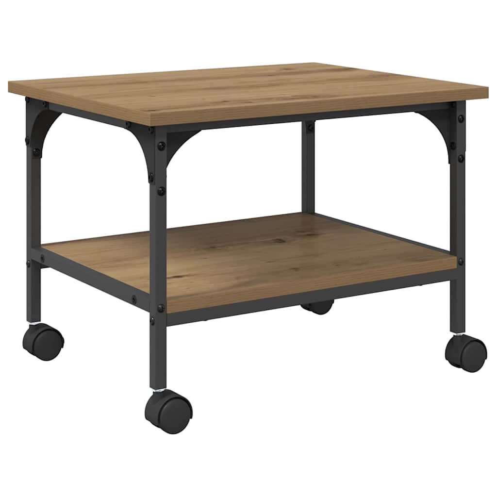 Printerstand Artisan Eiken 50 x 40 x 38 cm Bewerkt hout is nu te koop bij PeponiXL, paradijselijk wonen!