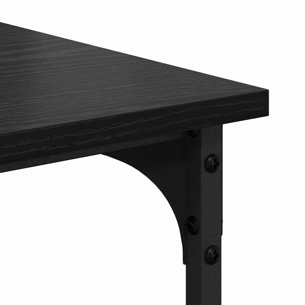 Printerstand Zwart Eiken 50 x 40 x 38 cm Bewerkt hout is nu te koop bij PeponiXL, paradijselijk wonen!