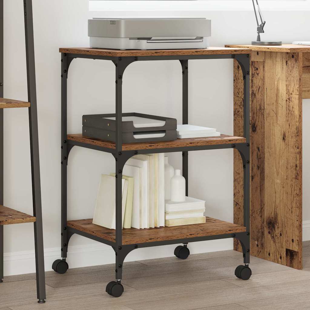 Printerstand Oud Hout 50 x 41 x 75 cm Bewerkt hout is nu te koop bij PeponiXL, paradijselijk wonen!