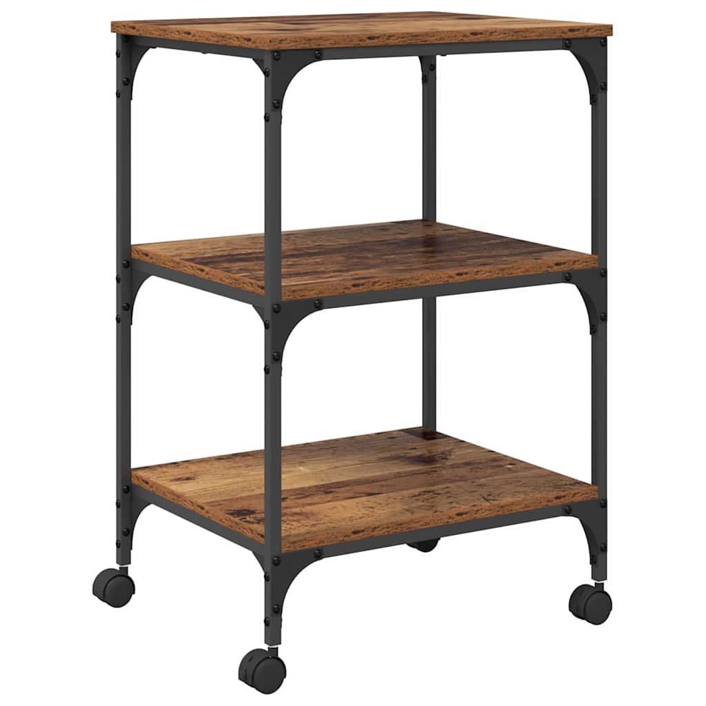 Printerstand Oud Hout 50 x 41 x 75 cm Bewerkt hout is nu te koop bij PeponiXL, paradijselijk wonen!