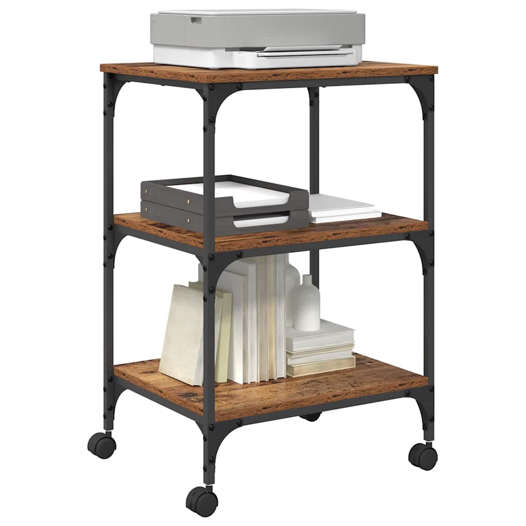 Printerstand Oud Hout 50 x 41 x 75 cm Bewerkt hout is nu te koop bij PeponiXL, paradijselijk wonen!