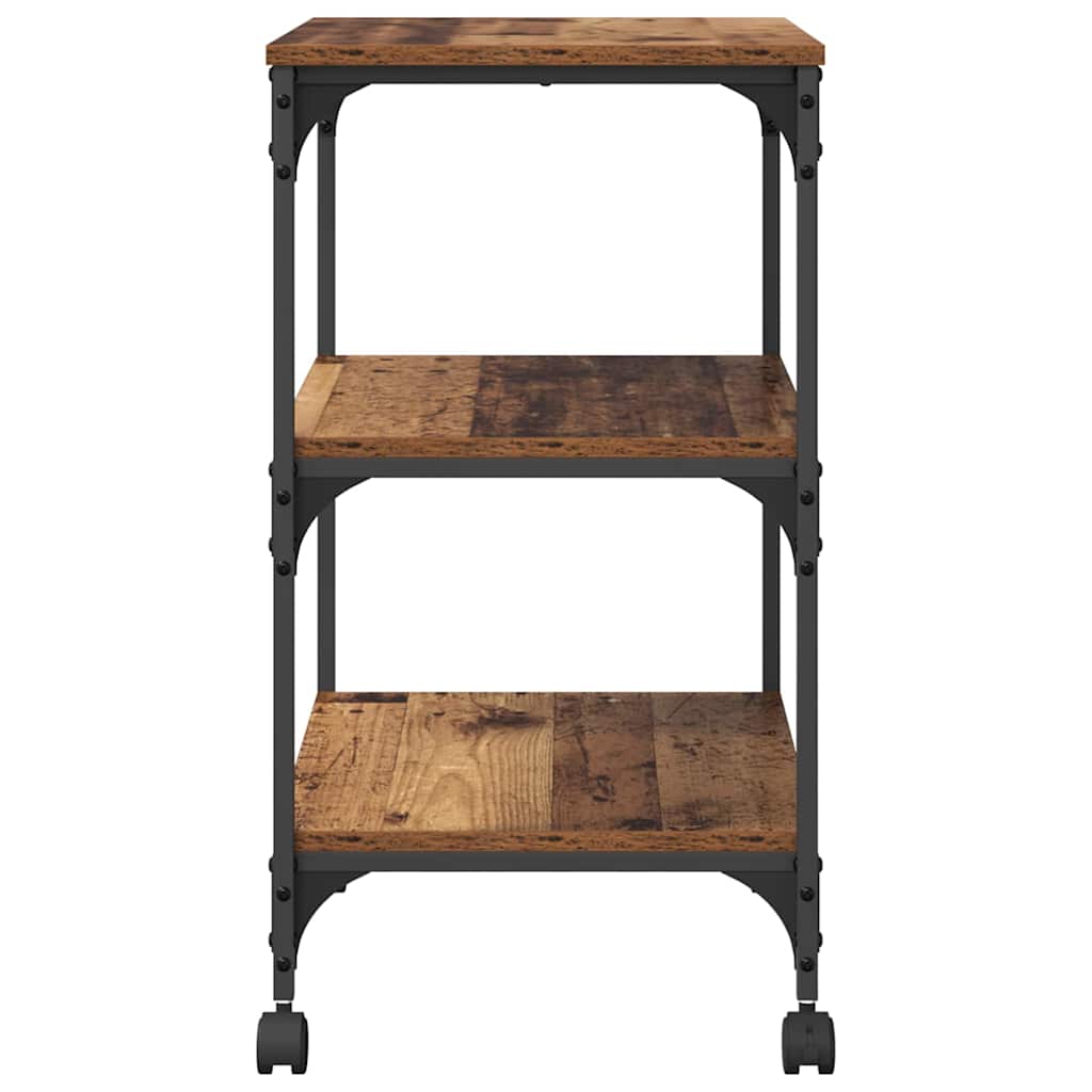 Printerstand Oud Hout 50 x 41 x 75 cm Bewerkt hout is nu te koop bij PeponiXL, paradijselijk wonen!