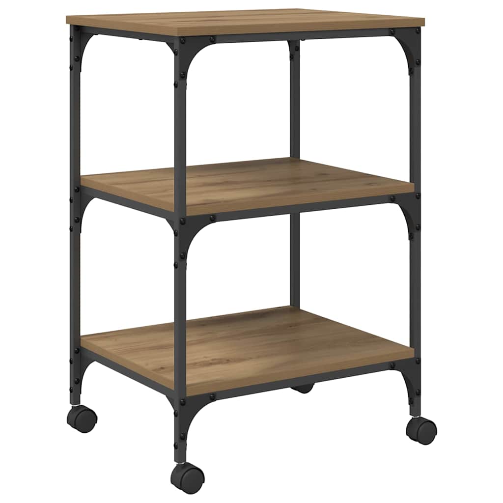 Printerstand Artisan Eiken 50 x 41 x 75 cm Bewerkt hout is nu te koop bij PeponiXL, paradijselijk wonen!