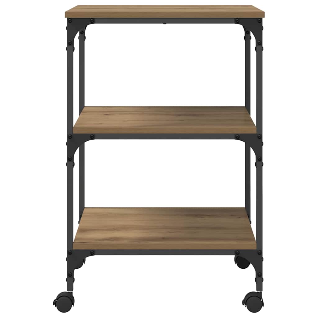 Printerstand Artisan Eiken 50 x 41 x 75 cm Bewerkt hout is nu te koop bij PeponiXL, paradijselijk wonen!