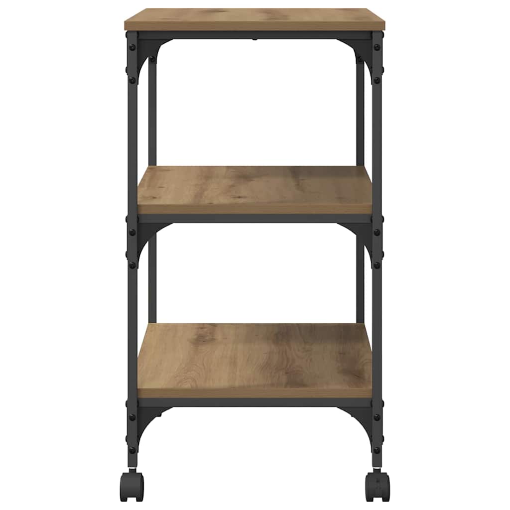 Printerstand Artisan Eiken 50 x 41 x 75 cm Bewerkt hout is nu te koop bij PeponiXL, paradijselijk wonen!