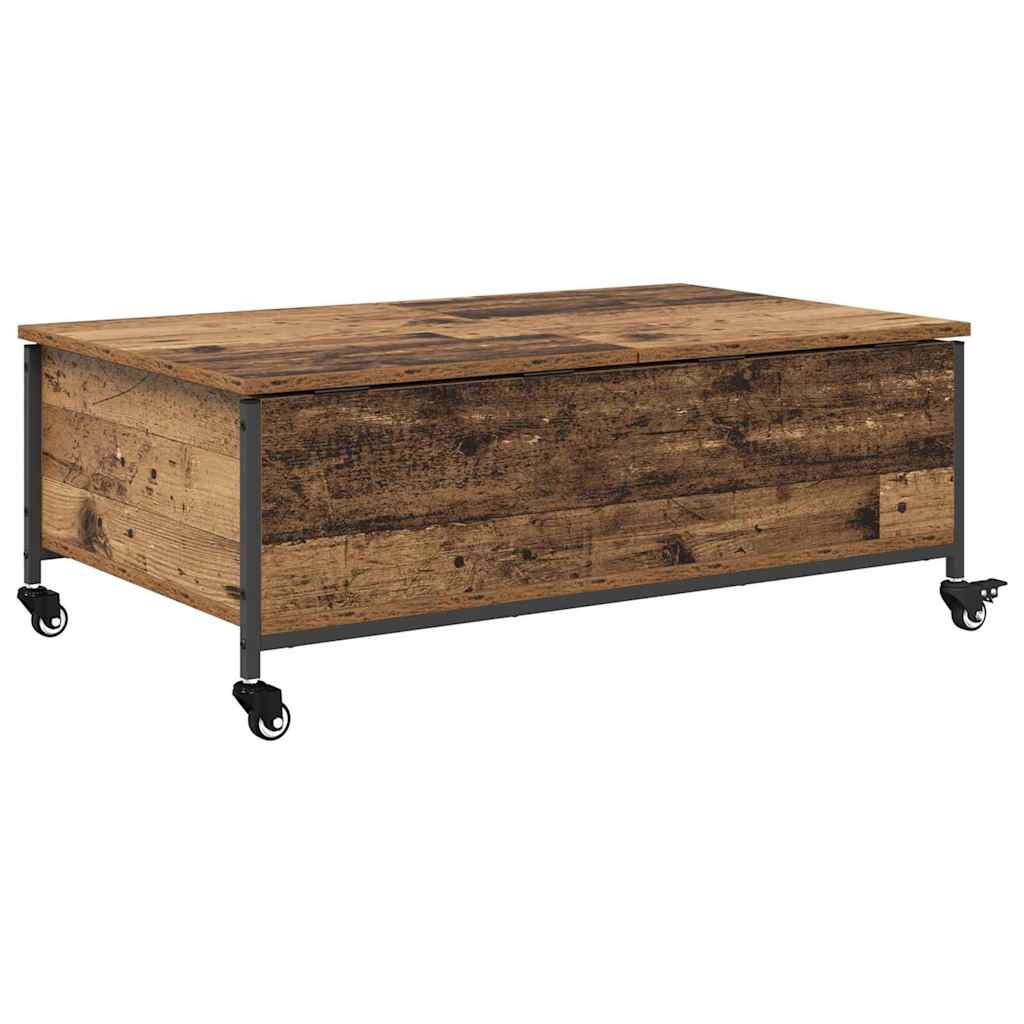 Salontafel Oud Hout 91 x 55 x 32 cm Bewerkt hout is nu te koop bij PeponiXL, paradijselijk wonen!