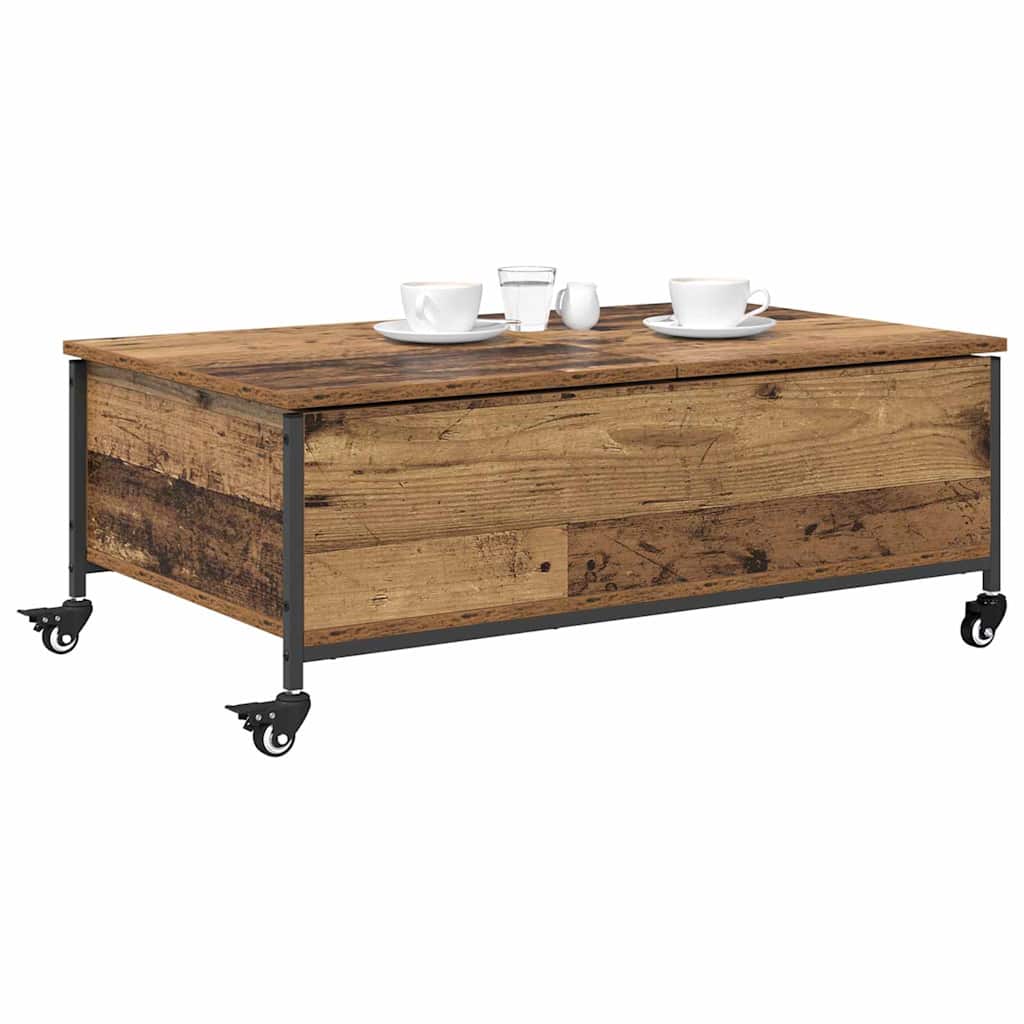 Salontafel Oud Hout 91 x 55 x 32 cm Bewerkt hout is nu te koop bij PeponiXL, paradijselijk wonen!