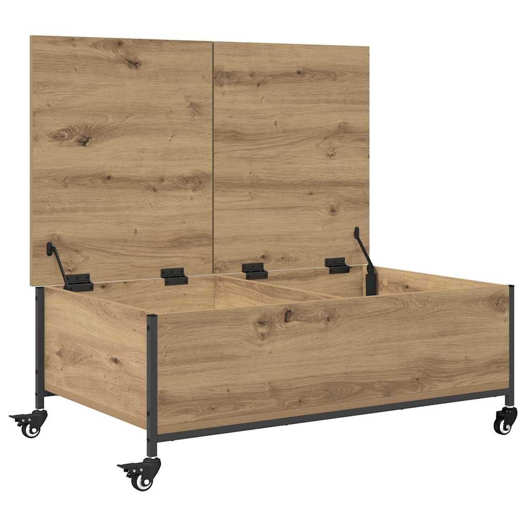 Salontafel Artisan Eiken 91 x 55 x 32 cm Bewerkt hout is nu te koop bij PeponiXL, paradijselijk wonen!
