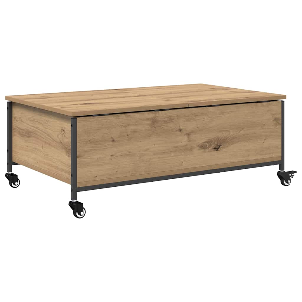 Salontafel Artisan Eiken 91 x 55 x 32 cm Bewerkt hout is nu te koop bij PeponiXL, paradijselijk wonen!