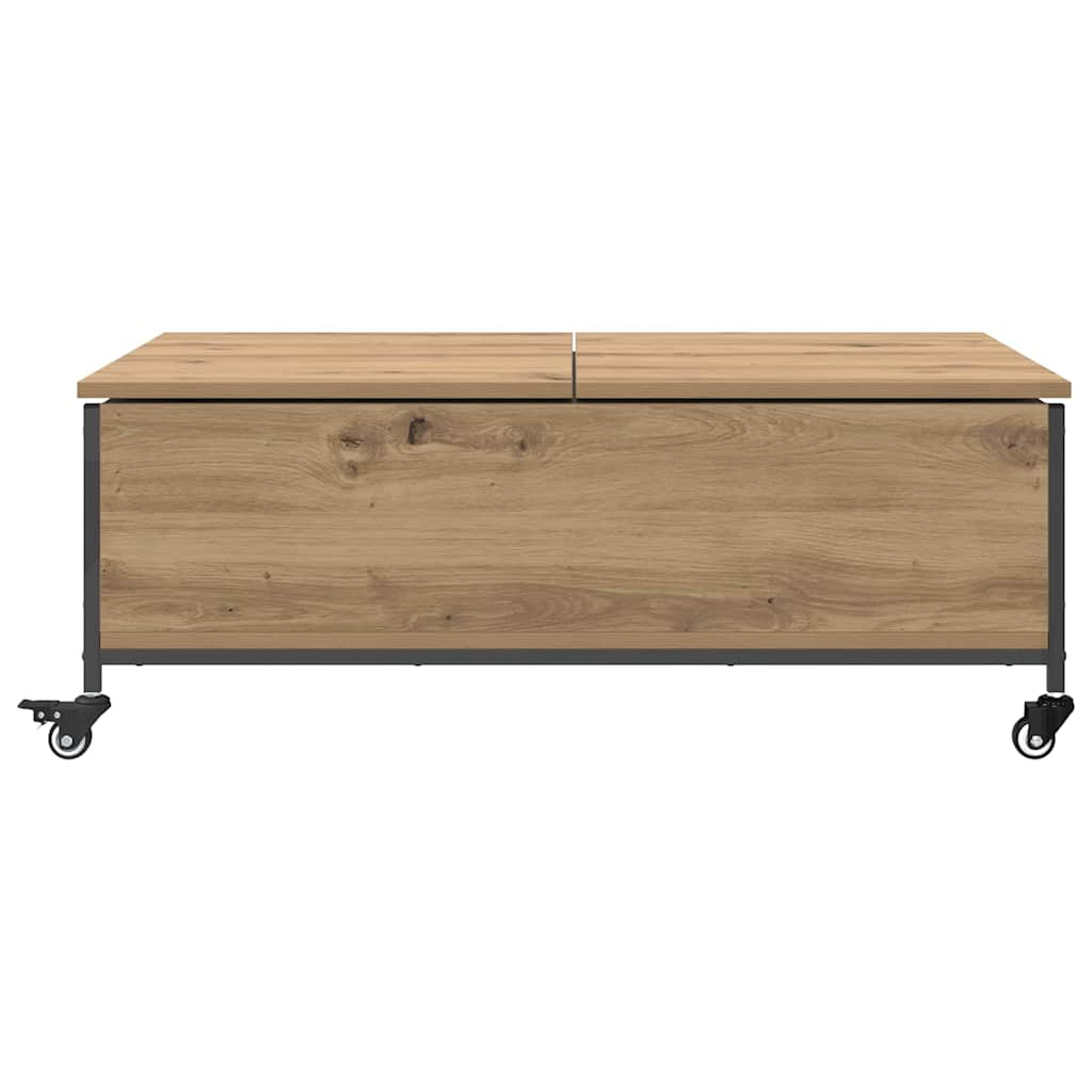 Salontafel Artisan Eiken 91 x 55 x 32 cm Bewerkt hout is nu te koop bij PeponiXL, paradijselijk wonen!