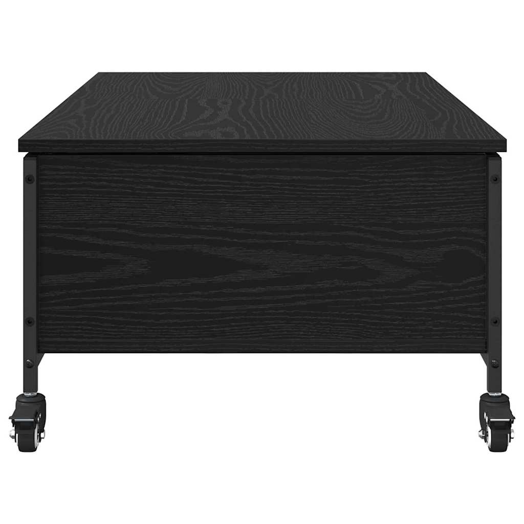 Salontafel Zwart Eiken 91 x 55 x 32 cm Bewerkt hout is nu te koop bij PeponiXL, paradijselijk wonen!