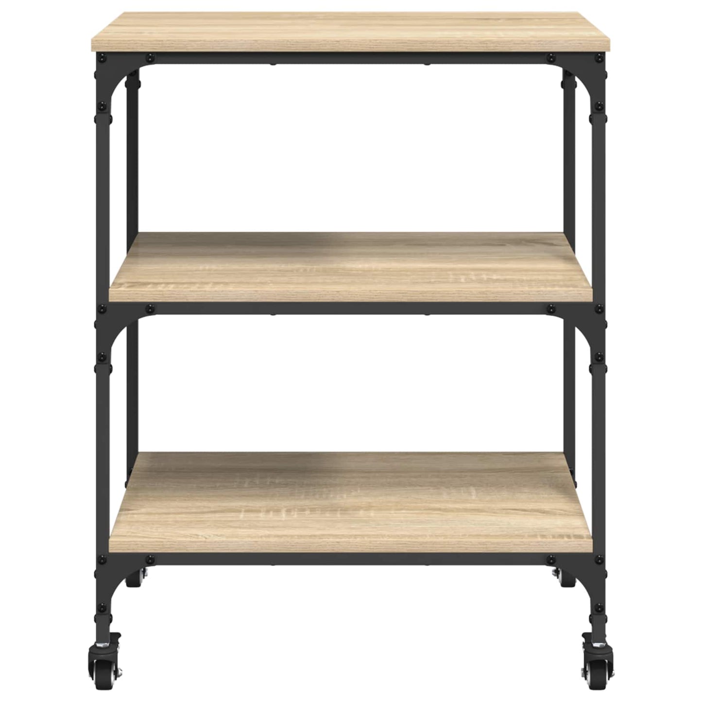 Keuken Trolley Sonoma Eiken 60 x 41 x 76 cm Bewerkt hout is nu te koop bij PeponiXL, paradijselijk wonen!