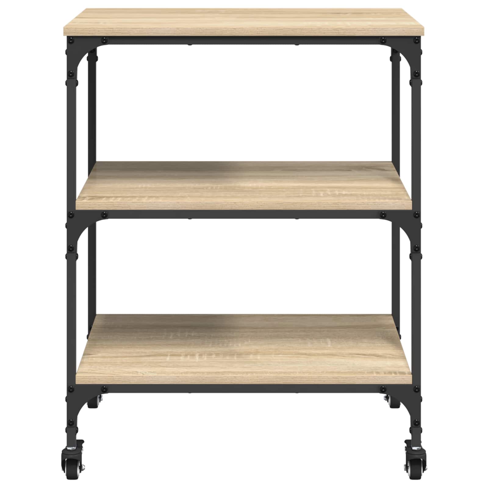 Keuken Trolley Sonoma Eiken 60 x 41 x 76 cm Bewerkt hout is nu te koop bij PeponiXL, paradijselijk wonen!