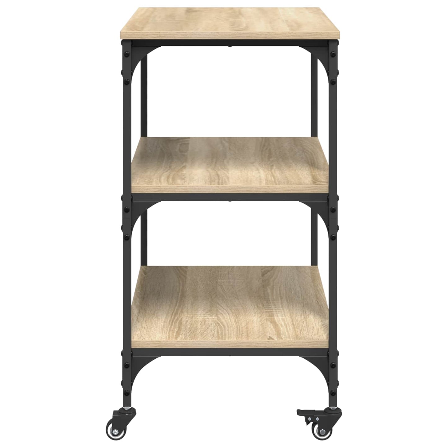 Keuken Trolley Sonoma Eiken 60 x 41 x 76 cm Bewerkt hout is nu te koop bij PeponiXL, paradijselijk wonen!