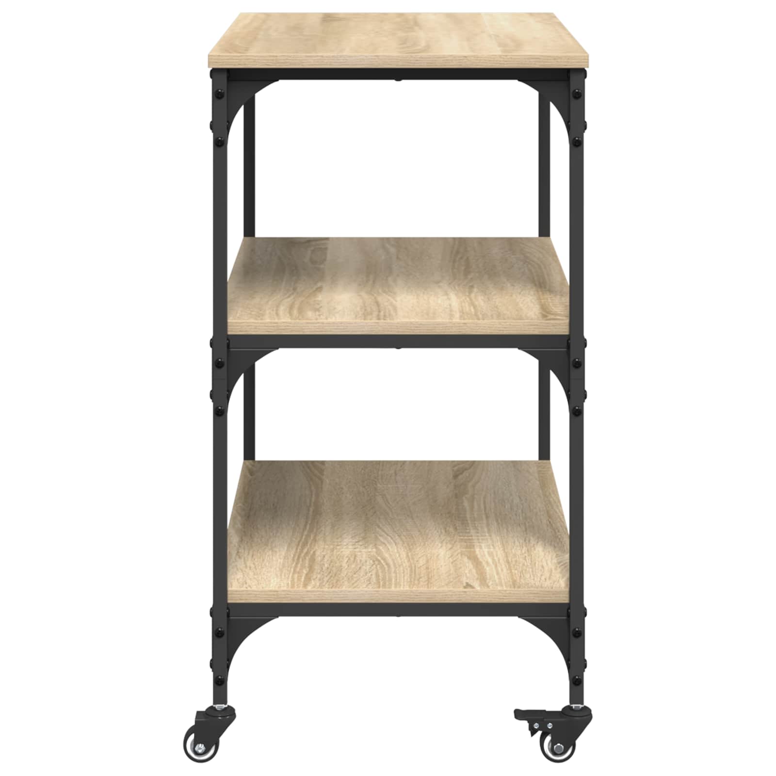 Keuken Trolley Sonoma Eiken 60 x 41 x 76 cm Bewerkt hout is nu te koop bij PeponiXL, paradijselijk wonen!