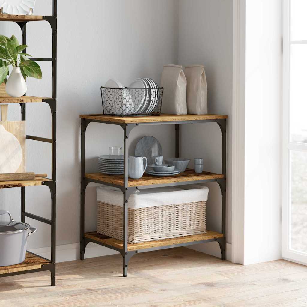 Keuken Trolley Oud Hout 60 x 41 x 76 cm Bewerkt hout is nu te koop bij PeponiXL, paradijselijk wonen!