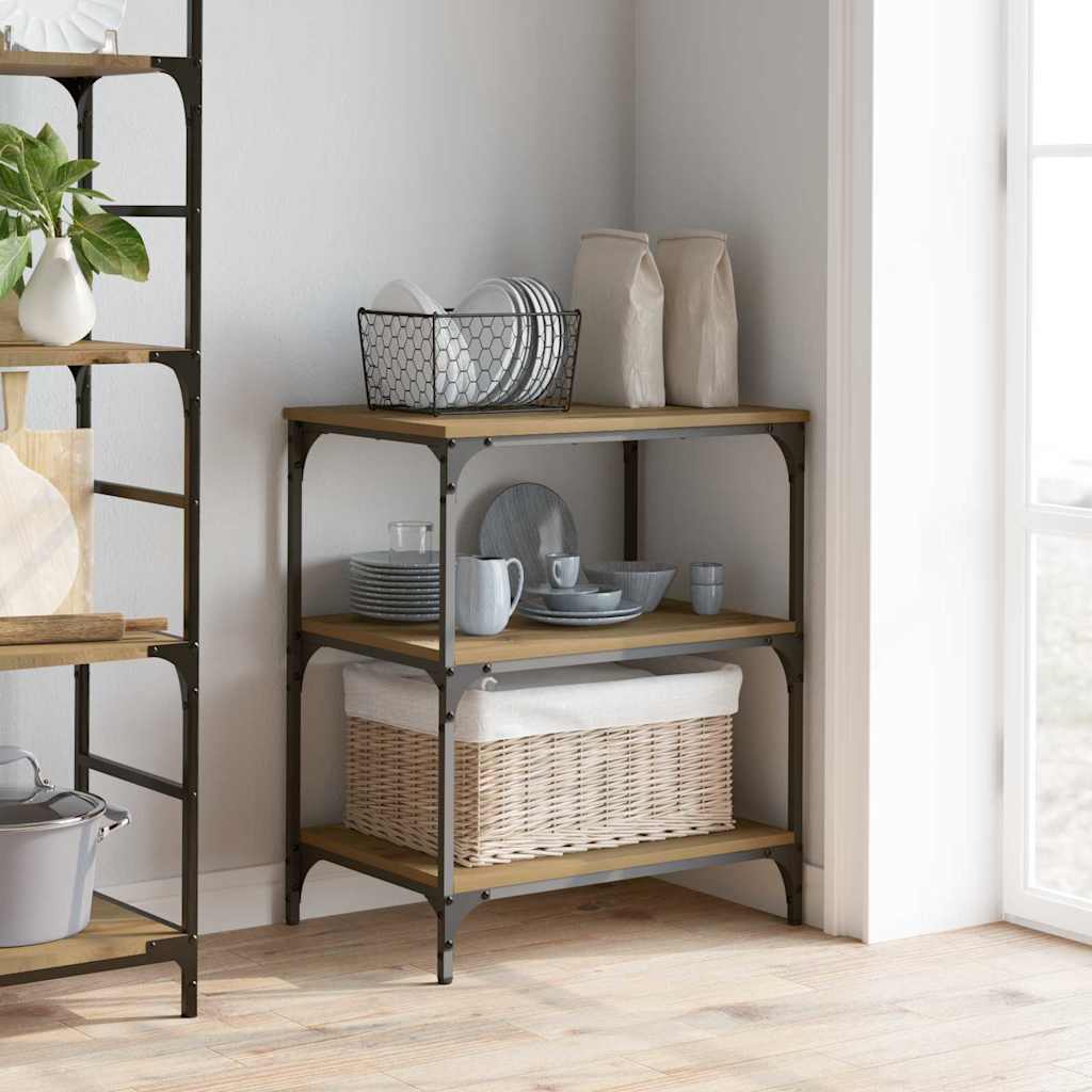 Keuken Trolley Artisan Eiken 60 x 41 x 76 cm Bewerkt hout is nu te koop bij PeponiXL, paradijselijk wonen!