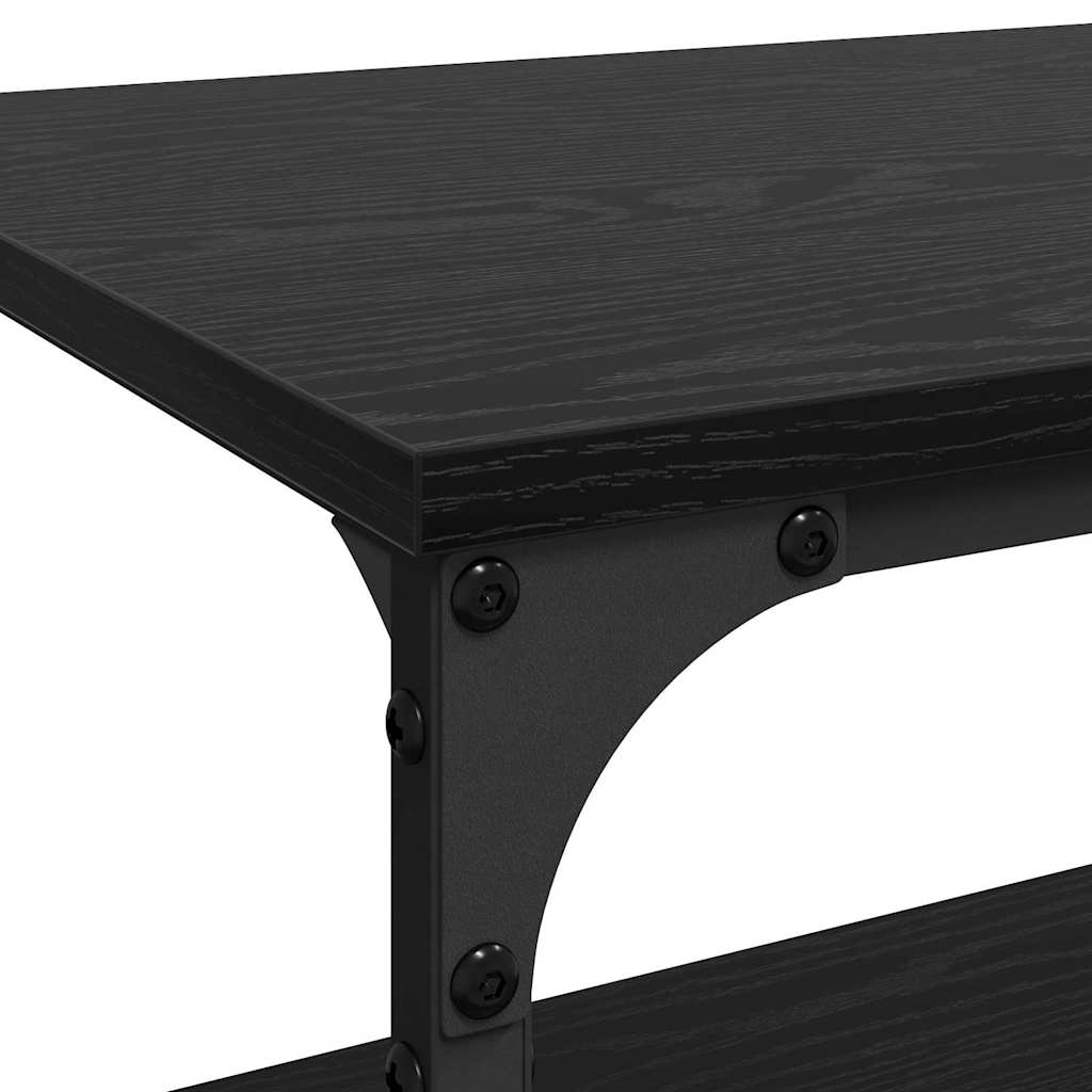 Keuken Trolley Zwart Eiken 60 x 41 x 76 cm Bewerkt hout is nu te koop bij PeponiXL, paradijselijk wonen!