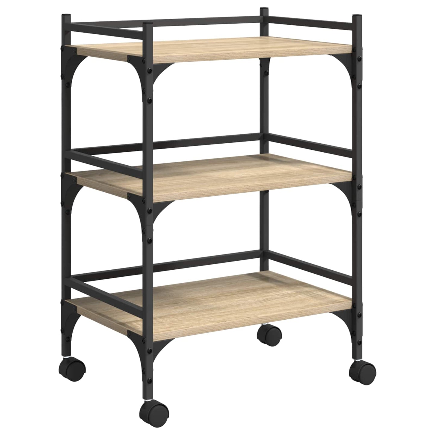 Keuken Trolley Sonoma Eiken 50 x 35 x 75,5 cm Bewerkt hout is nu te koop bij PeponiXL, paradijselijk wonen!