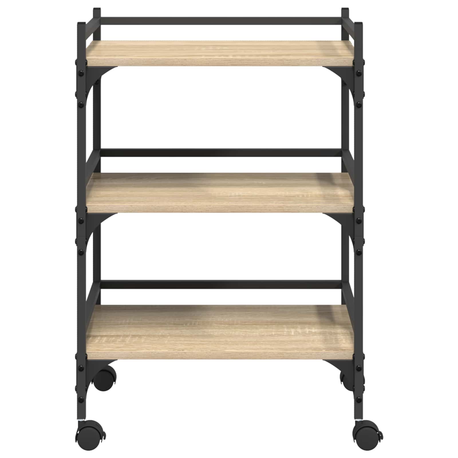 Keuken Trolley Sonoma Eiken 50 x 35 x 75,5 cm Bewerkt hout is nu te koop bij PeponiXL, paradijselijk wonen!