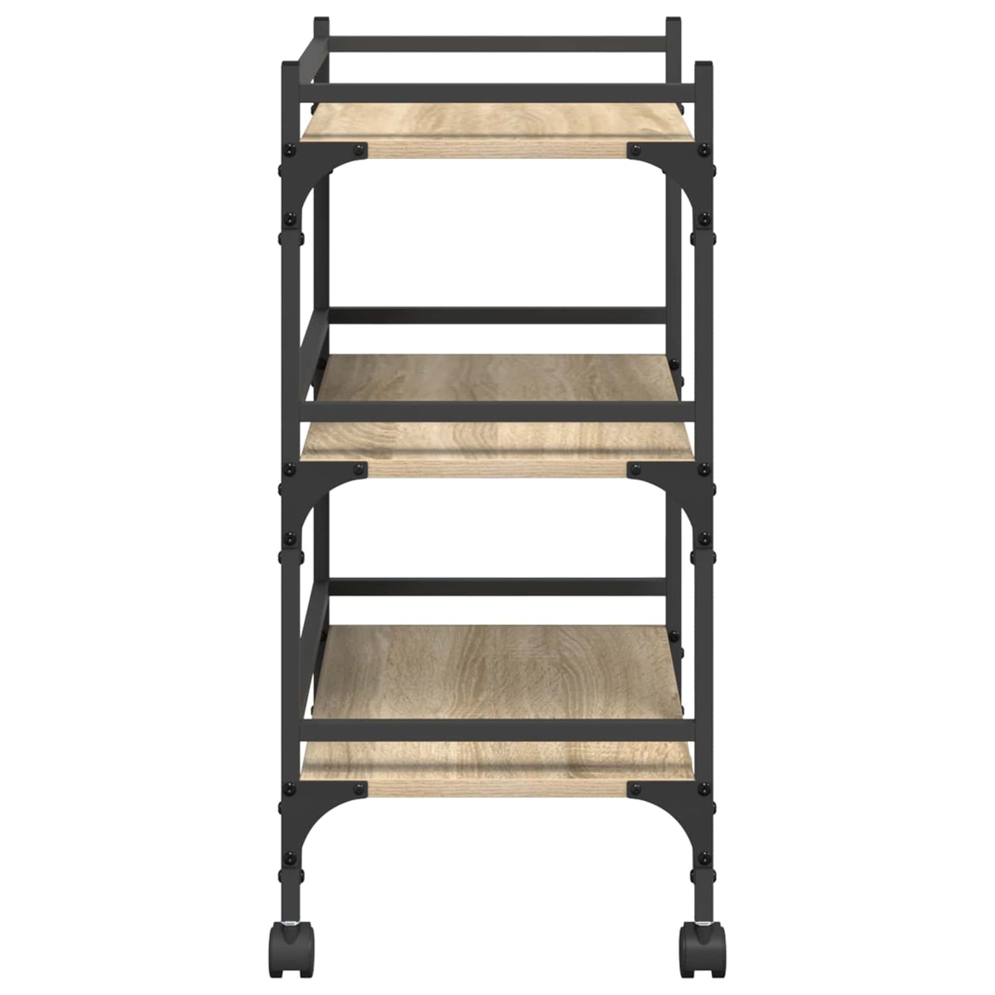 Keuken Trolley Sonoma Eiken 50 x 35 x 75,5 cm Bewerkt hout is nu te koop bij PeponiXL, paradijselijk wonen!