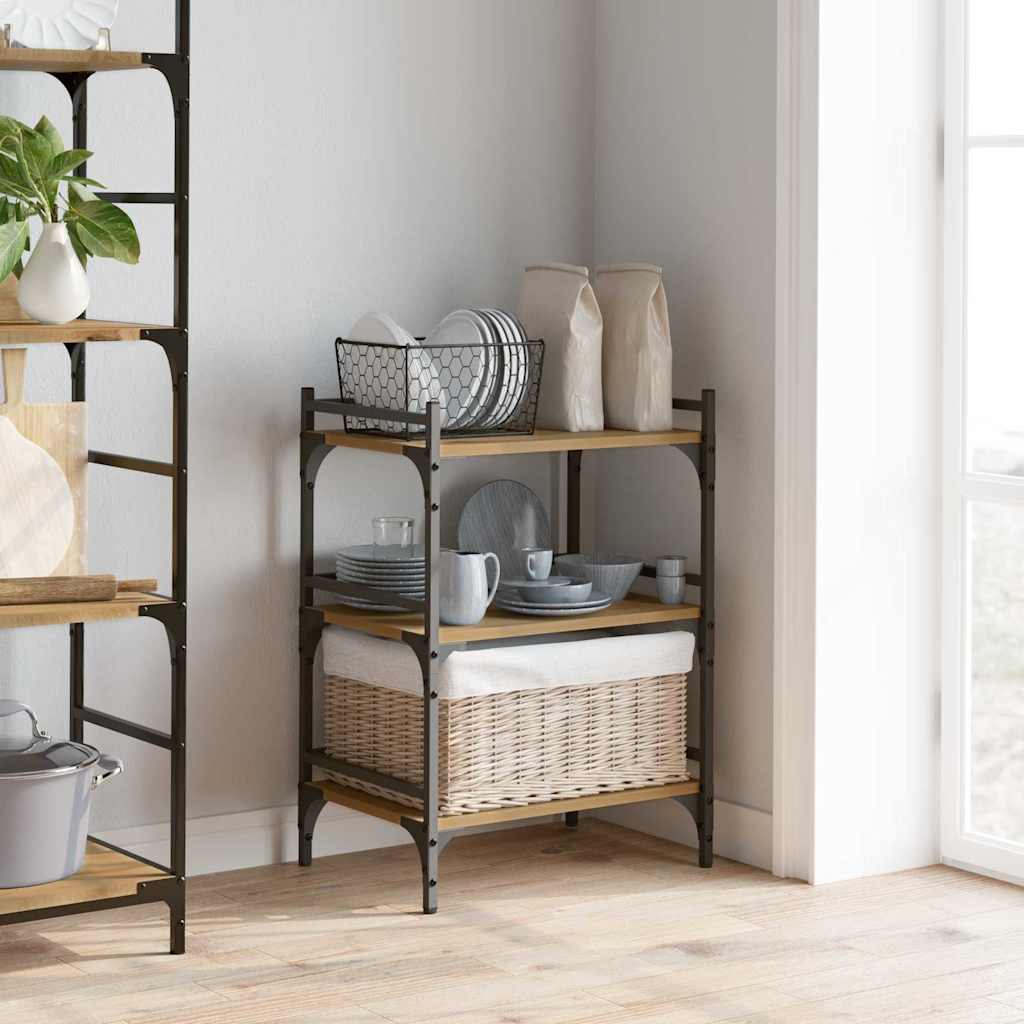 Keuken Trolley Artisan Eiken 50 x 35 x 75.5 cm Bewerkt hout is nu te koop bij PeponiXL, paradijselijk wonen!