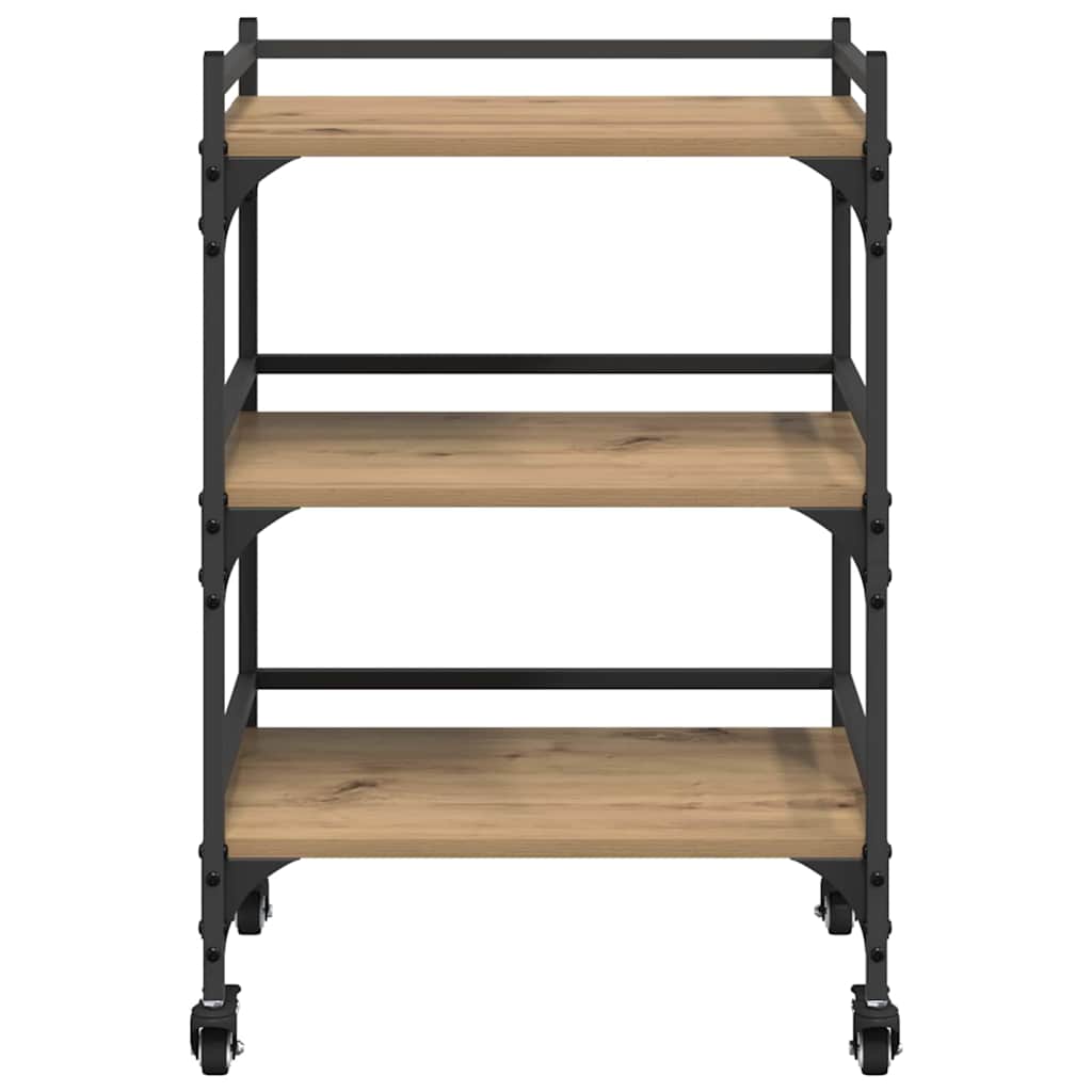 Keuken Trolley Artisan Eiken 50 x 35 x 75.5 cm Bewerkt hout is nu te koop bij PeponiXL, paradijselijk wonen!