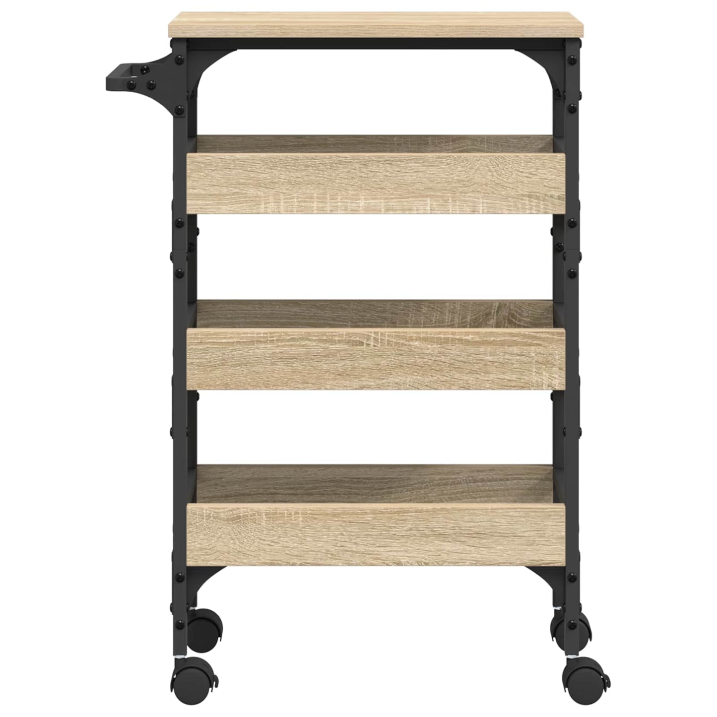Keuken Trolley Sonoma Eiken 53 x 20 x 76 cm Bewerkt hout is nu te koop bij PeponiXL, paradijselijk wonen!