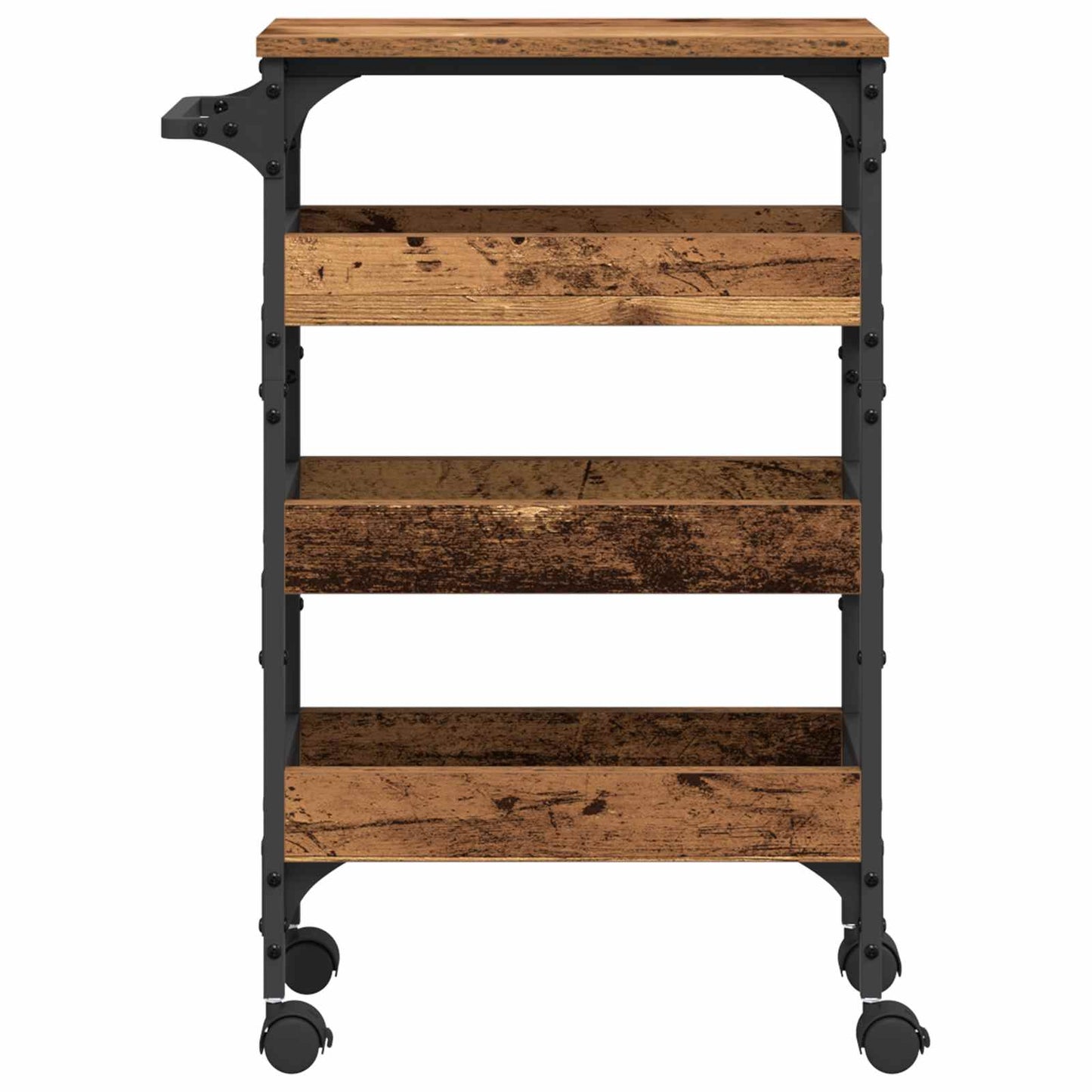 Keuken Trolley Oud Hout 53 x 20 x 76 cm Bewerkt hout is nu te koop bij PeponiXL, paradijselijk wonen!