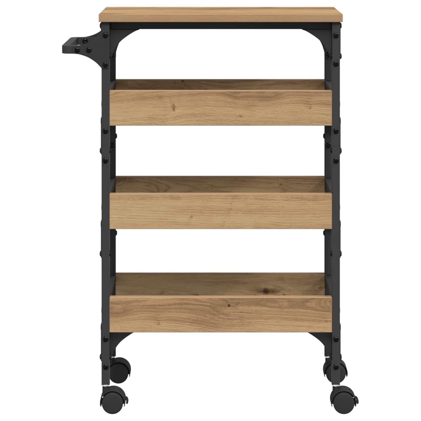 Keuken Trolley Artisan Eiken 53 x 20 x 76 cm Bewerkt hout is nu te koop bij PeponiXL, paradijselijk wonen!