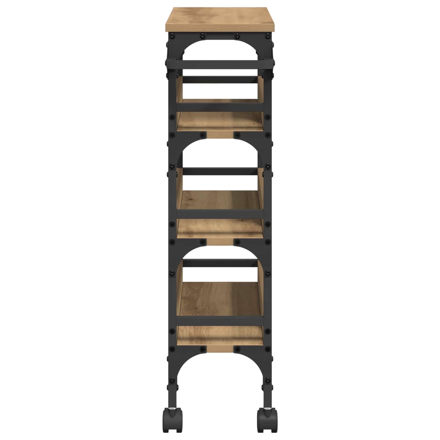 Keuken Trolley Artisan Eiken 53 x 20 x 76 cm Bewerkt hout is nu te koop bij PeponiXL, paradijselijk wonen!